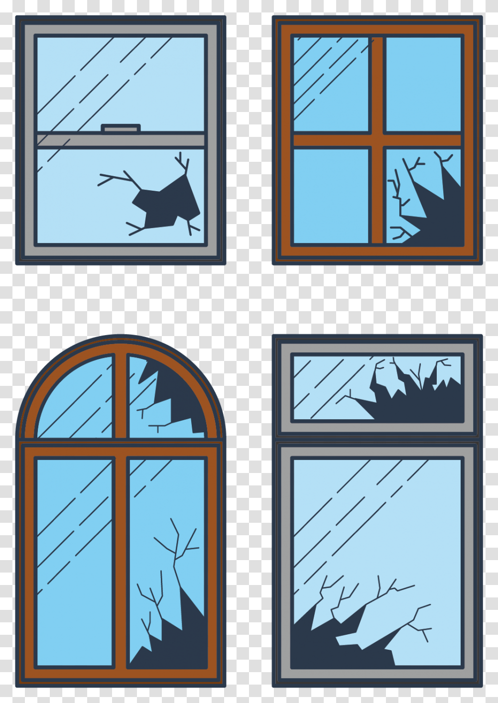 Shatter Broken Windows Theory Clip Art, Picture Window, Bird, Animal Transparent Png