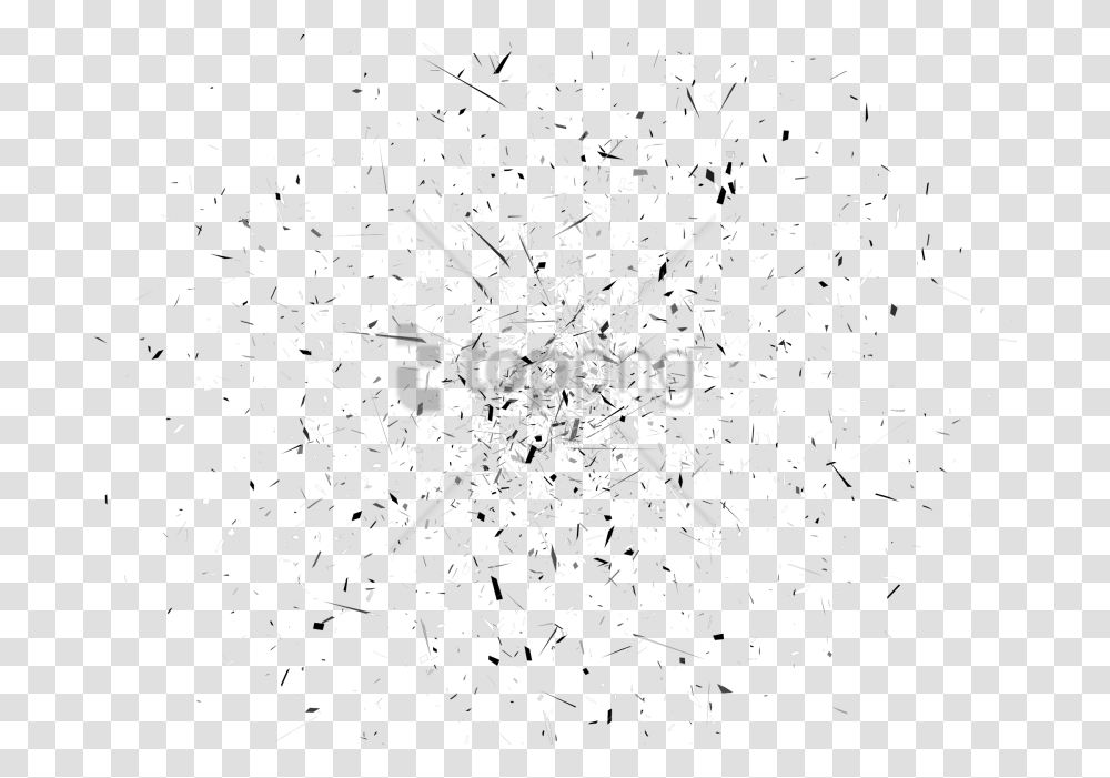 Shattered Effect Image With Monochrome, Confetti, Paper Transparent Png