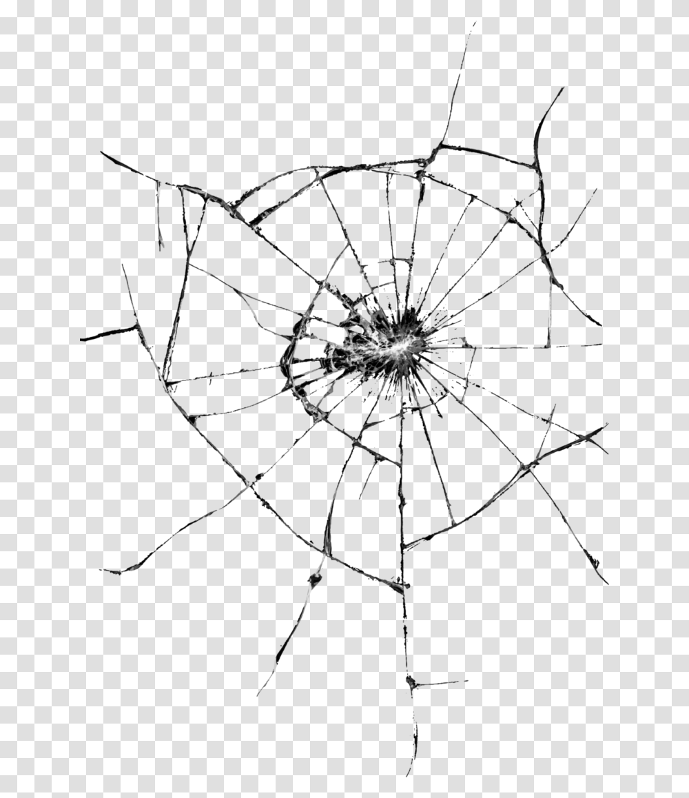 Shattered Glass Effect Broken Glass Effect, Spider Web, Invertebrate, Animal Transparent Png