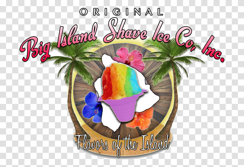Shaved Ice Big Island Shave Ice Co Hilo, Vacation, Advertisement, Poster, Food Transparent Png