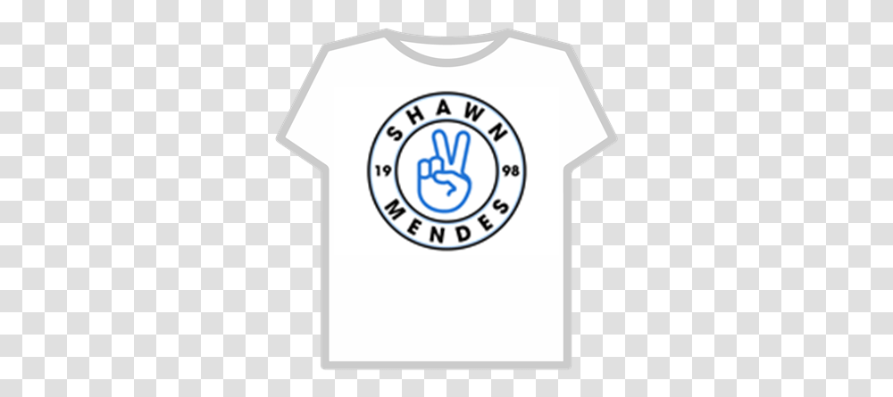 Shawn Mendes Peace Sign T Shirt Roblox Label, Clothing, T-Shirt, Sleeve, Text Transparent Png