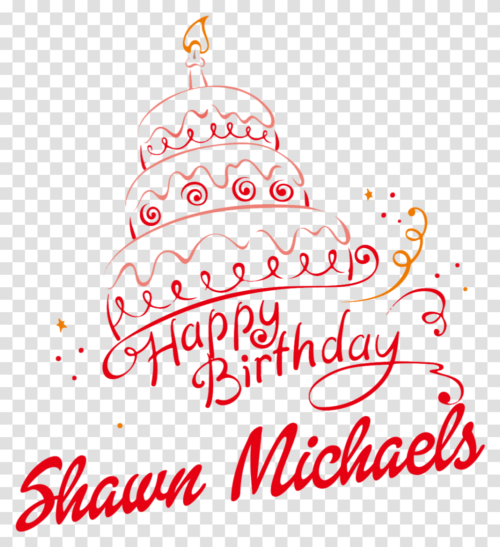 Shawn Michaels Happy Birthday Vector Cake Name Happy Birthday In English, Plant, Tree, Crowd Transparent Png