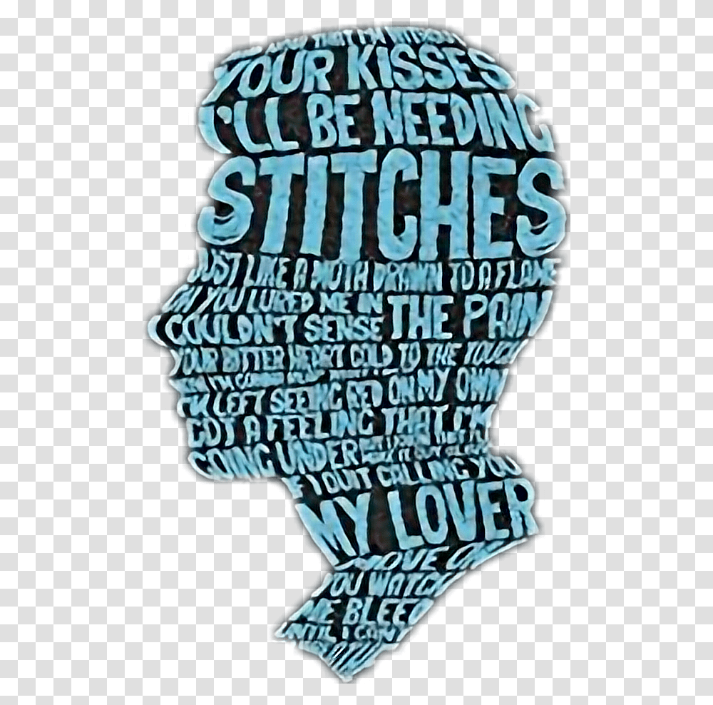 Shawnmendes Stitchesshawn Mendes, Word, Poster, Advertisement Transparent Png