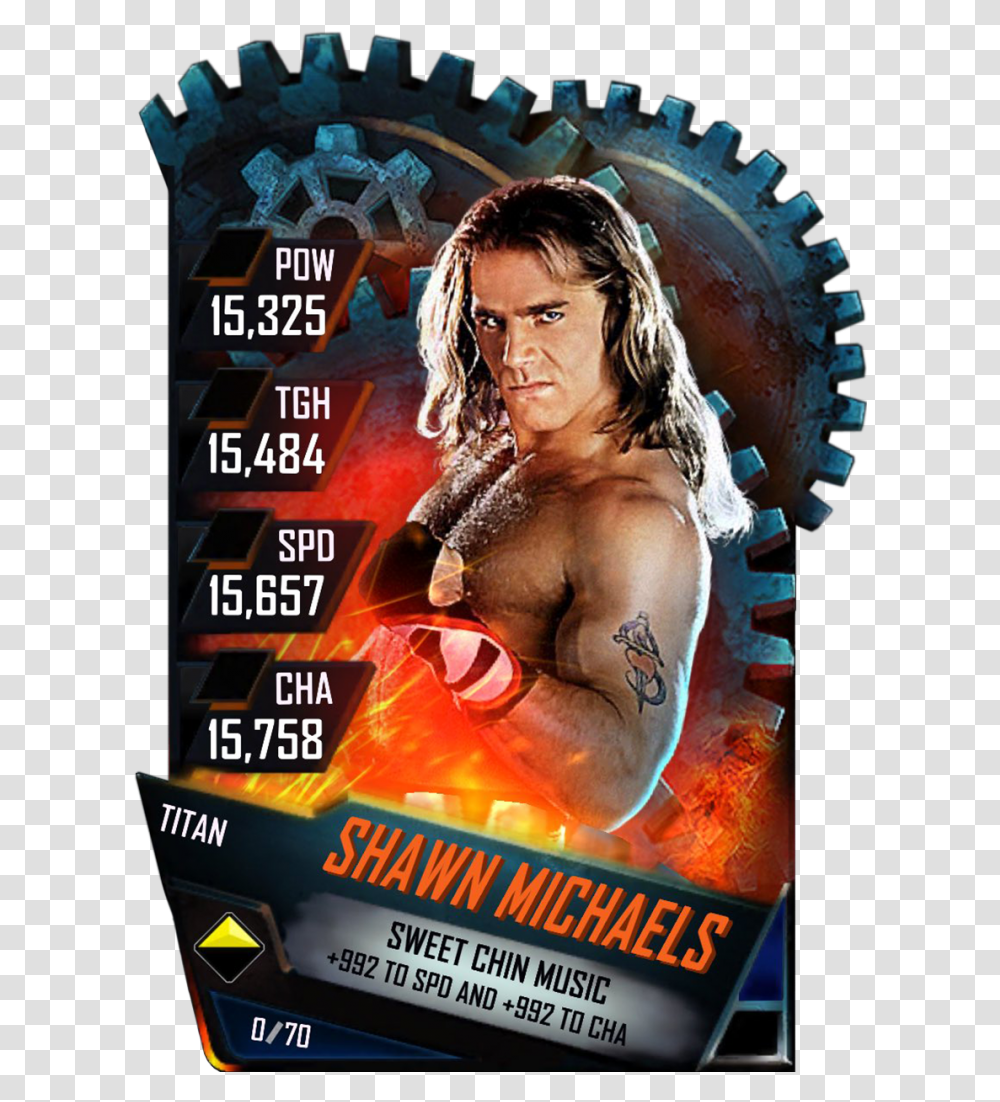 Shawnmichaels S4 18 Titan Wwe Supercard Roman Reigns, Advertisement, Poster, Flyer, Paper Transparent Png