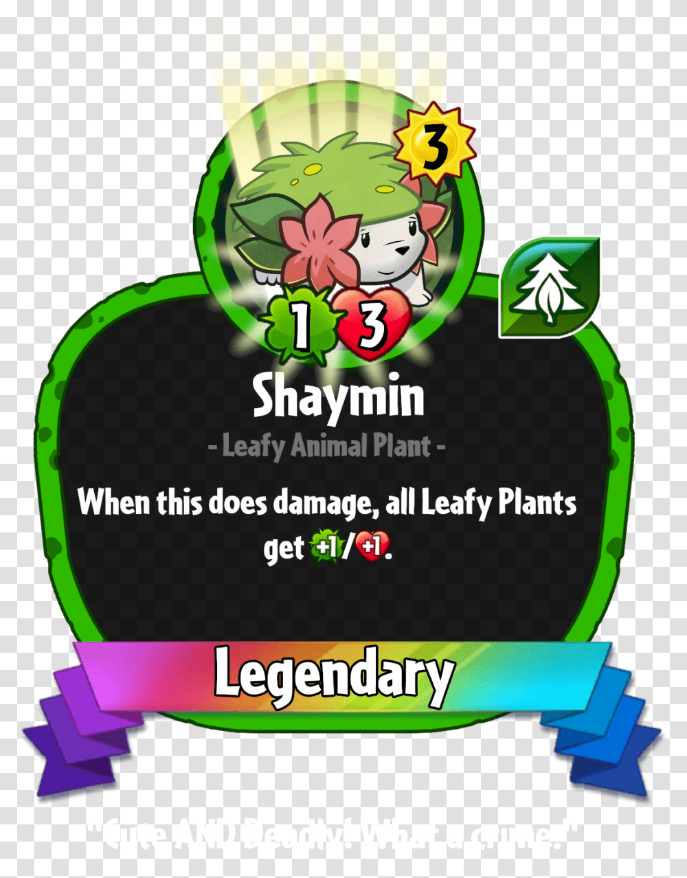 Shaymin In Pvz Heroes Plants Vs. Zombies Heroes, Advertisement, Poster, Flyer, Paper Transparent Png