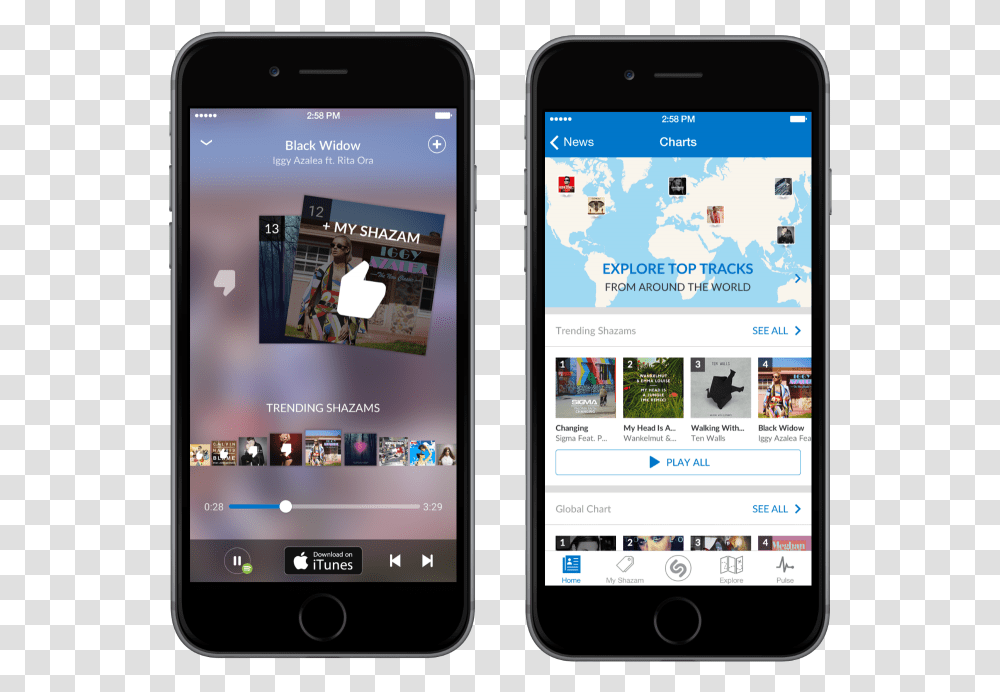 Shazam Mobile Update Adds In App Music Player Deeper Mobile Phone, Electronics, Cell Phone, Iphone, Person Transparent Png