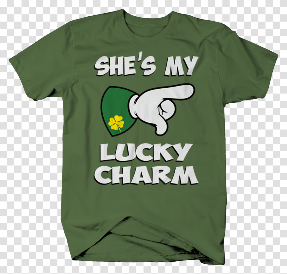 She 039 S My Lucky Charm Leprechaun Luck Of The Irish Active Shirt, Apparel, T-Shirt, Hand Transparent Png