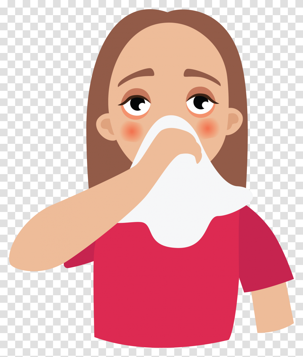 She Had A Cold Cartoon, Food, Stain, Throat, Face Transparent Png