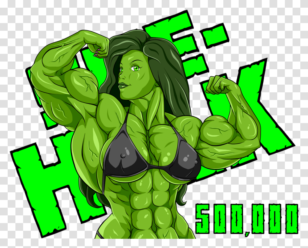She Hulk She Hulk Big Muscle, Plant, Hand Transparent Png