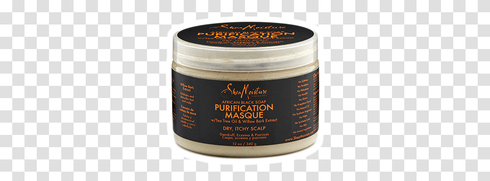 Shea Moisture African Black Soap Purification Masque Cosmetics, Label, Tape, Tin Transparent Png