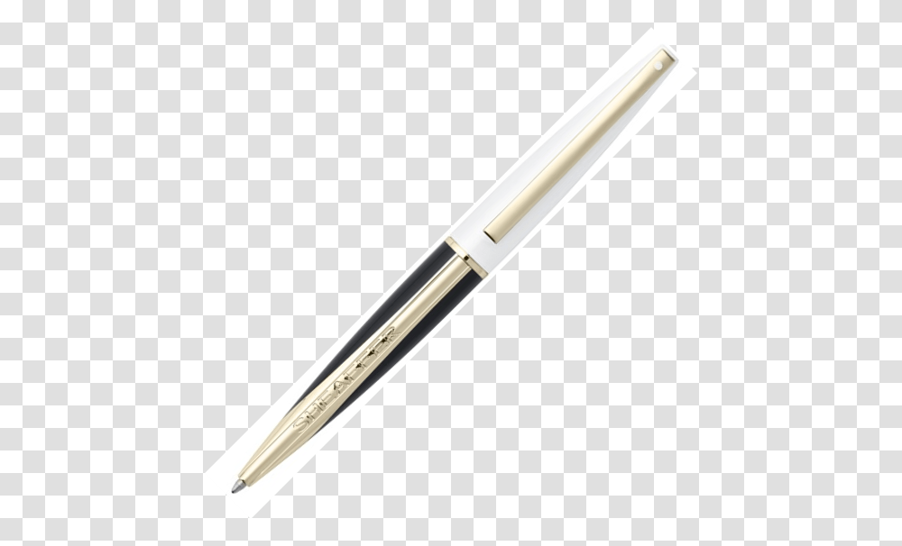 Sheaffer Taranis White Lightning Gold Plate Trim Ballpoint Pen, Fountain Pen Transparent Png
