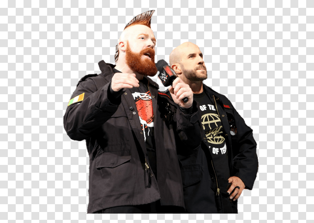 Sheamus And Cesaro Sheamus And Cesaro Jacket, Face, Person, Beard Transparent Png