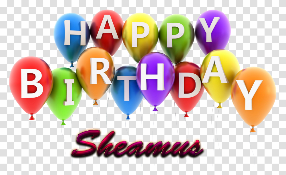 Sheamus Happy Birthday Balloons Name Happy Birthday Salman Name, Crowd, Text, Graphics, Art Transparent Png