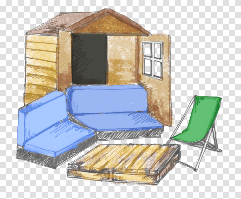 Shed Outdoor Sofa, Box, Wood, Building, Housing Transparent Png