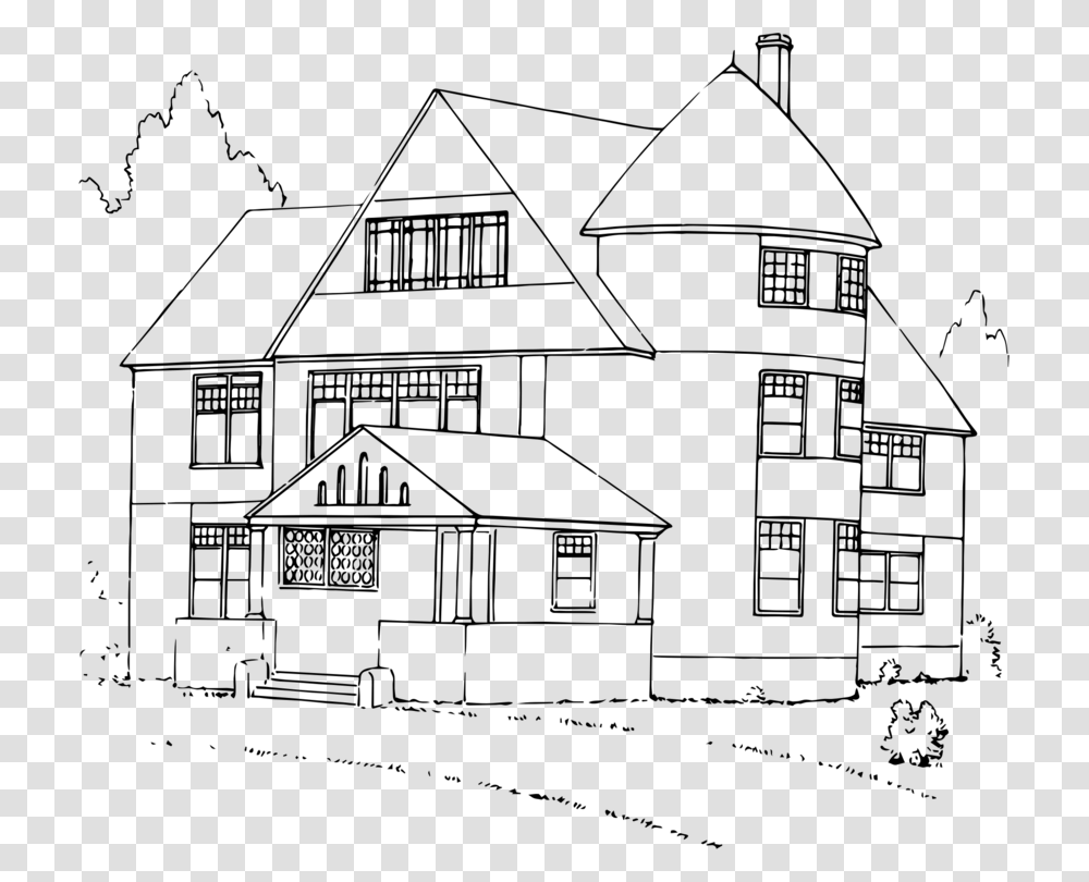 Shedestatehouse Big House Clipart Black And White, Gray, World Of Warcraft Transparent Png