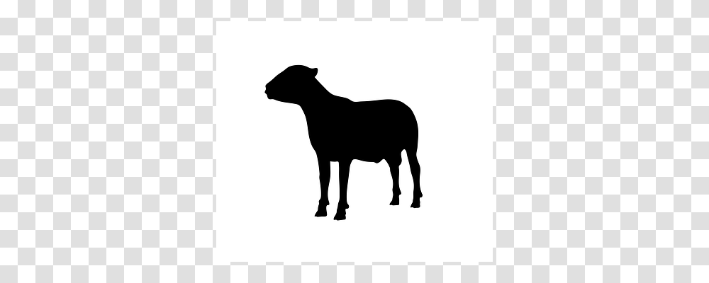 Sheep Silhouette, Stencil, Mammal, Animal Transparent Png