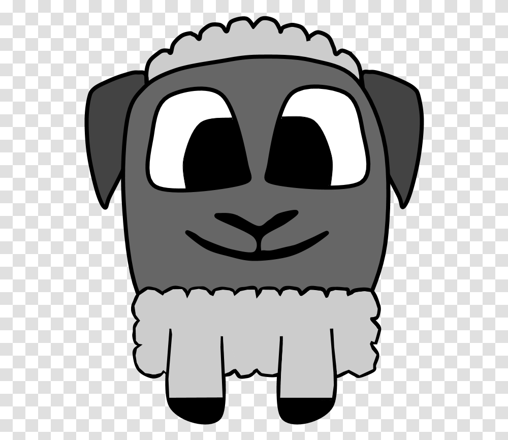 Sheep Big Eyes Cartoon Animal Sheep, Pillow, Cushion, Stencil, Mask Transparent Png