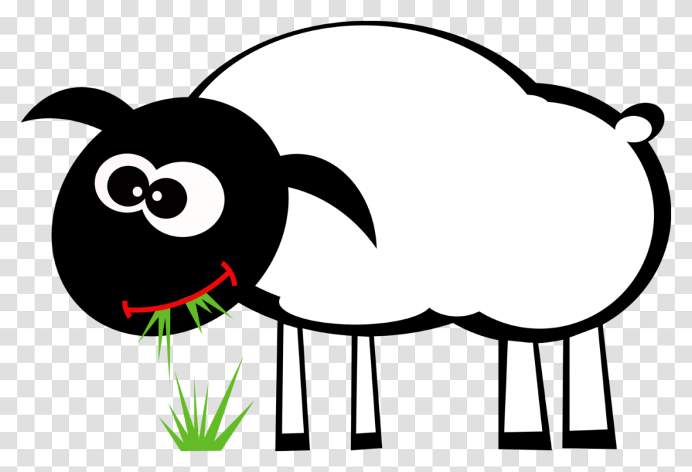 Sheep Cattle Grazing Goat Drawing, Silhouette, Stencil, Animal, Mammal Transparent Png