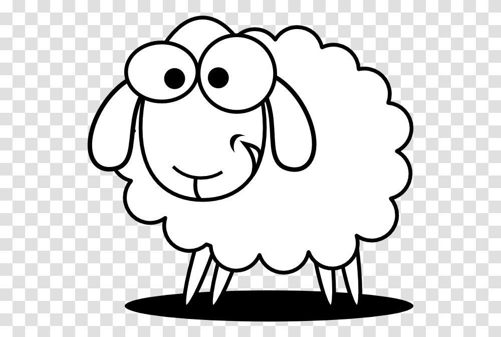 Sheep Clipart Black And White Cute Sheep Coloring Pages, Stencil, Silhouette Transparent Png