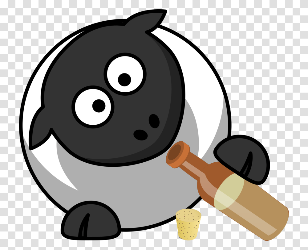 Sheep Drinking Water Alcoholic Drink, Cork, Rattle Transparent Png