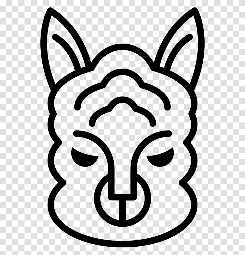 Sheep Face Outline Animal Outline Icon, Stencil Transparent Png