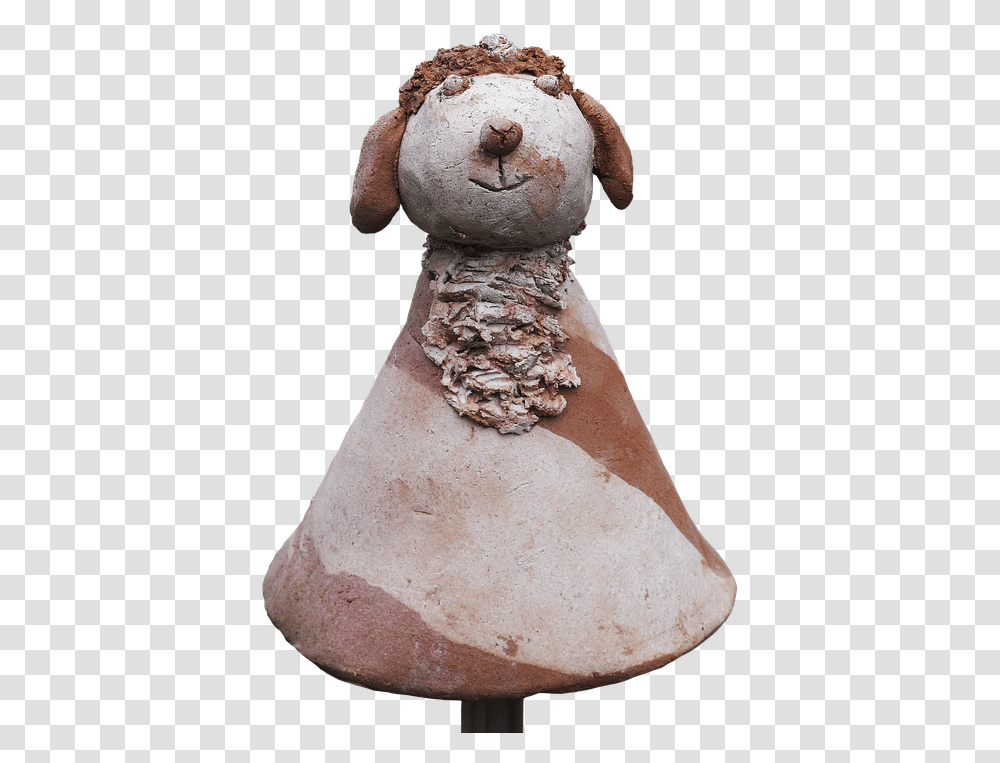 Sheep Figure Clay Figure Weel Ceramic Sculpture Toy Park Ancient Clay, Figurine, Snowman, Winter, Outdoors Transparent Png