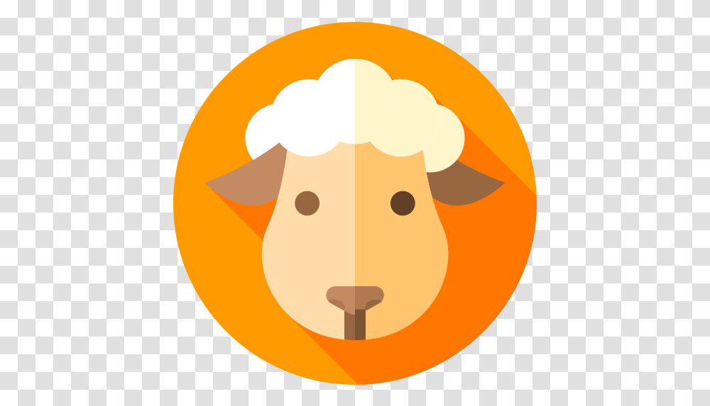 Sheep Free Animals Icons Sheep Icon Orange, Food, Plant, Sweets, Snowman Transparent Png