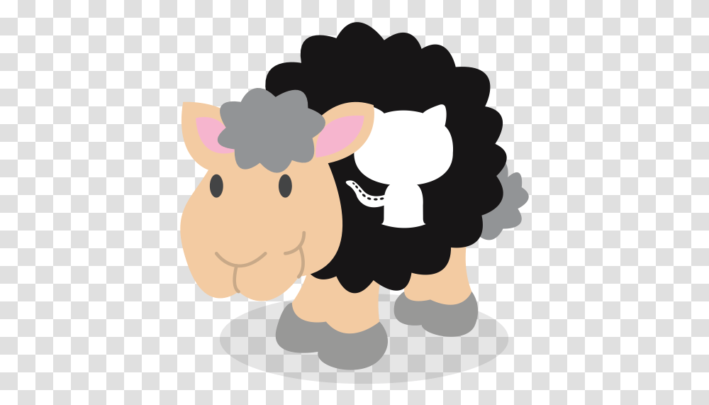 Sheep Github Social Network Icon Free Download Cartoon Facebook Icon, Hair Transparent Png