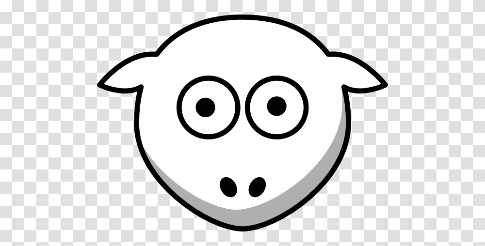 Sheep Head White Looking Straight Clip Art, Stencil, Logo, Trademark Transparent Png