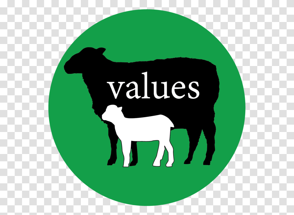 Sheep Logo Round Right Values Dairy Cow Full Size Animal Figure, Mammal, Cattle, Horse, Goat Transparent Png