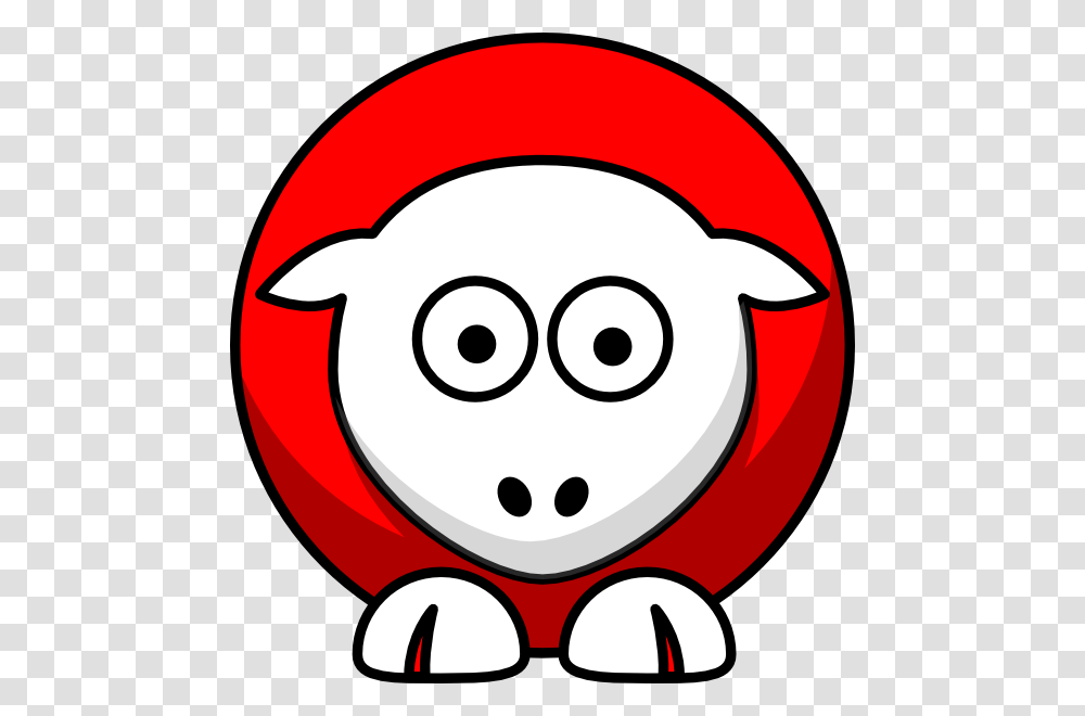 Sheep Looking Straight Red With White Face Clip Art, Logo, Trademark, Label Transparent Png