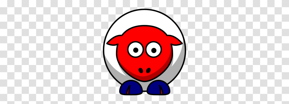 Sheep Looking Straight White With Red Face And Red Nails Clip Art, Ball, Pac Man, Animal Transparent Png