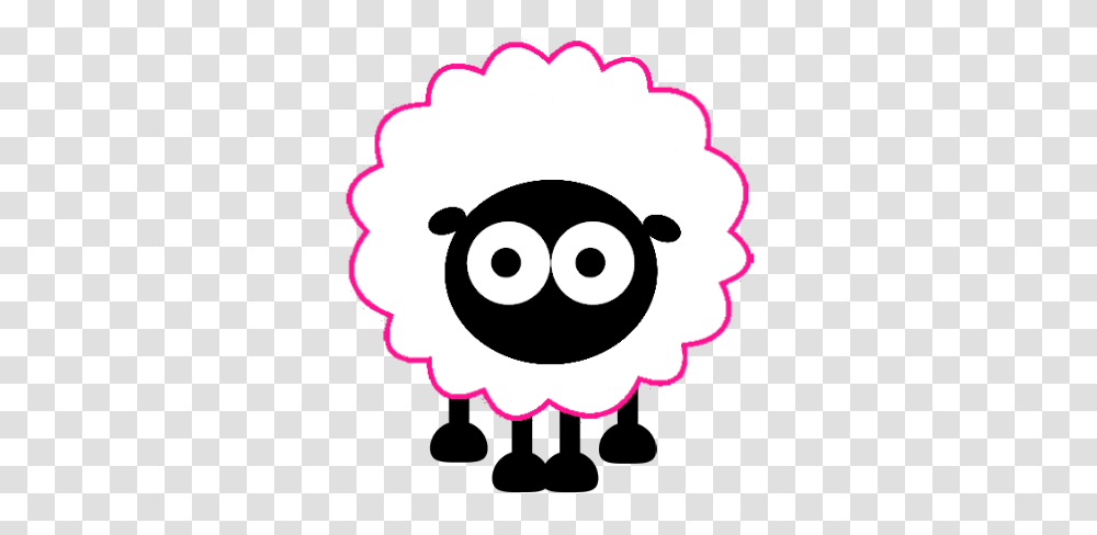 Sheep Pink Outline, Stencil, Logo, Trademark Transparent Png