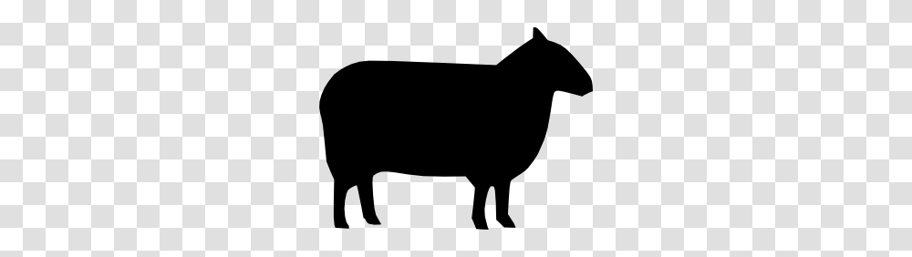 Sheep Silhouette Clip Art, Animal, Mammal, Cow, Cattle Transparent Png