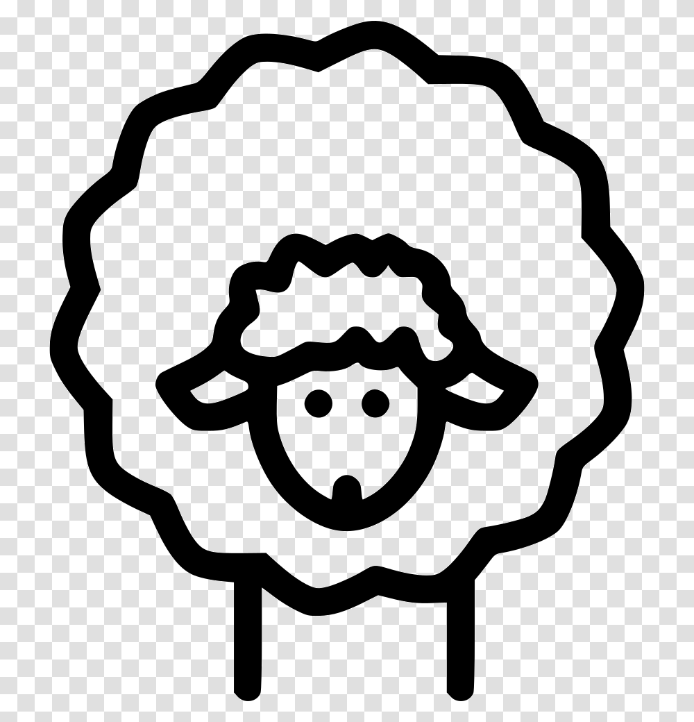 Sheep Wool Livestock Scalable Vector Graphics, Stencil Transparent Png