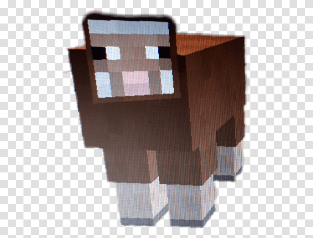 Sheepminecraftsticker Wood, Cardboard, Plywood, Furniture, Carton Transparent Png