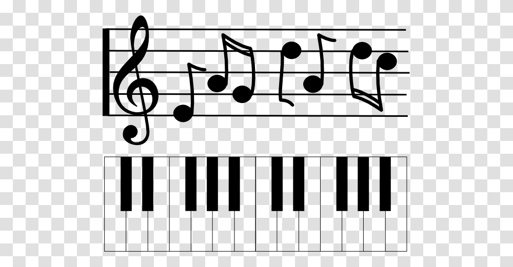 Sheet Music Clipart Black And White, Electronics, Keyboard Transparent Png