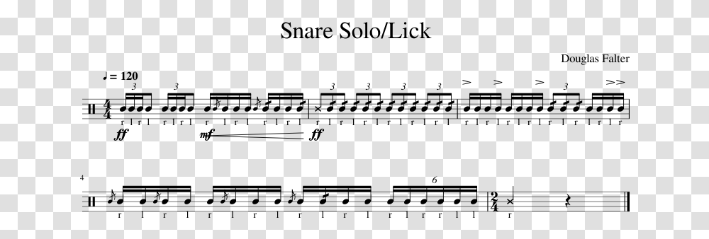 Sheet Music Easy Snare Licks, Gray, World Of Warcraft Transparent Png