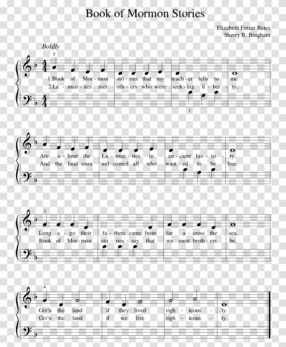Sheet Music Picture Book Of Mormon Stories Easy Piano, Gray, World Of Warcraft Transparent Png