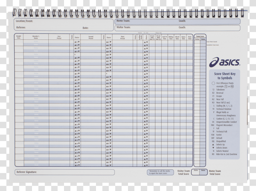 Sheet Wrestling Scorebook, Word, Number Transparent Png