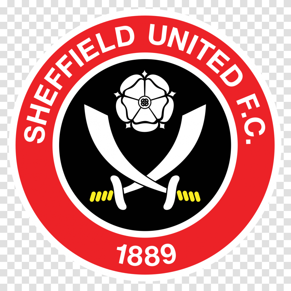 Sheffield United Vs Manchester Line Up Epl 2019 Sheffield United Logo, Symbol, Trademark, Label, Text Transparent Png