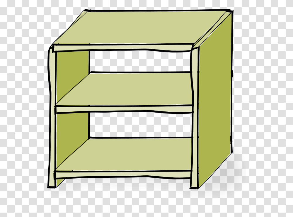 Shelf Of Books Clip Art, Furniture, Cabinet, Cupboard, Closet Transparent Png