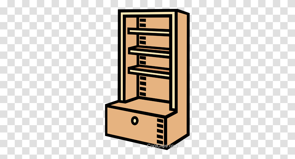 Shelf Unit Royalty Free Vector Clip Art Illustration, Furniture, Drawer, Home Decor, Cabinet Transparent Png