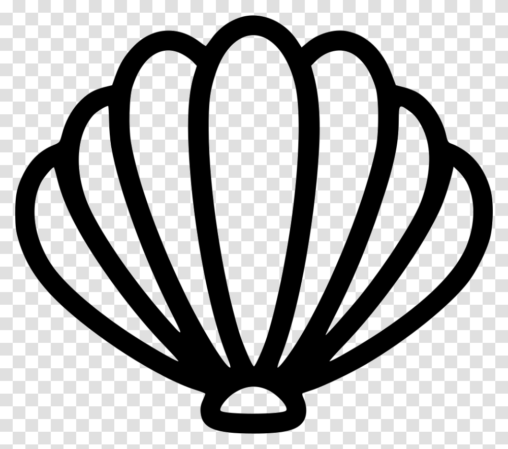 Shell Clipart Black And White Sea Shell Svg Free, Hot Air Balloon, Aircraft, Vehicle, Transportation Transparent Png
