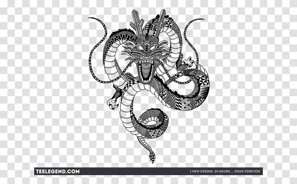 Shenron Black And White Download Aztec Shenron, Gray, World Of Warcraft Transparent Png