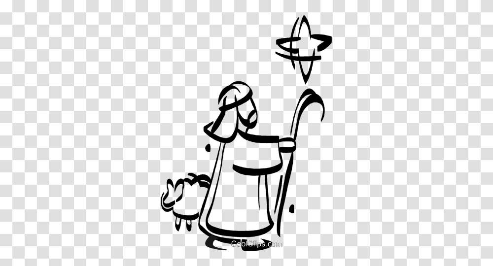 Shepard Following The Star Of Bethlehem Royalty Free Vector Clip, Doodle, Drawing, Stencil Transparent Png