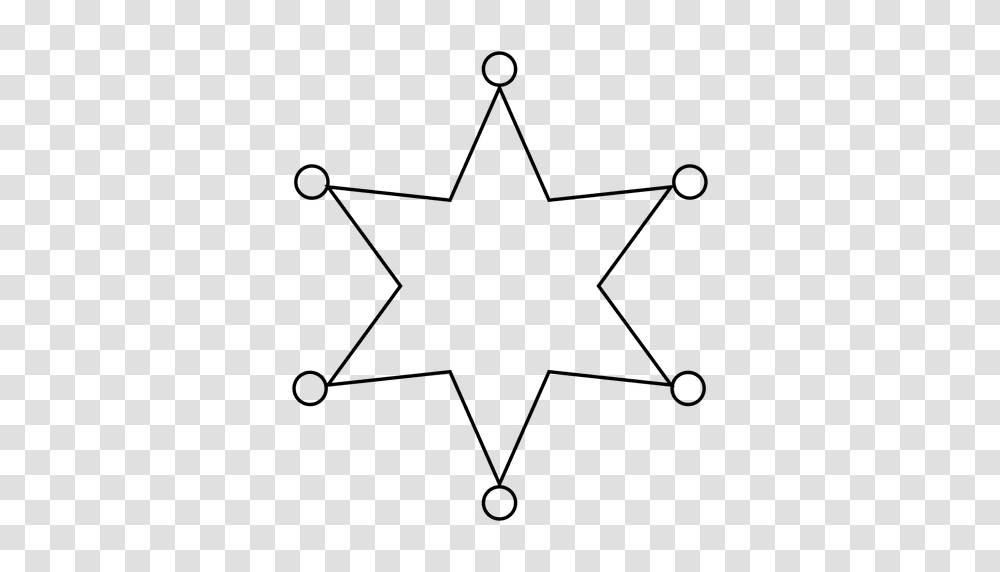 Sherif Star Stroke Icon Outline Emty, Bow, Star Symbol, Number Transparent Png