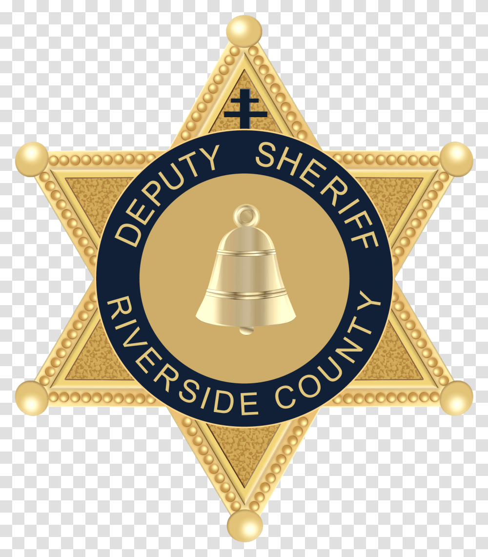 Sheriff Badge Riverside County Sheriff Badge, Logo, Trademark, Gold Transparent Png