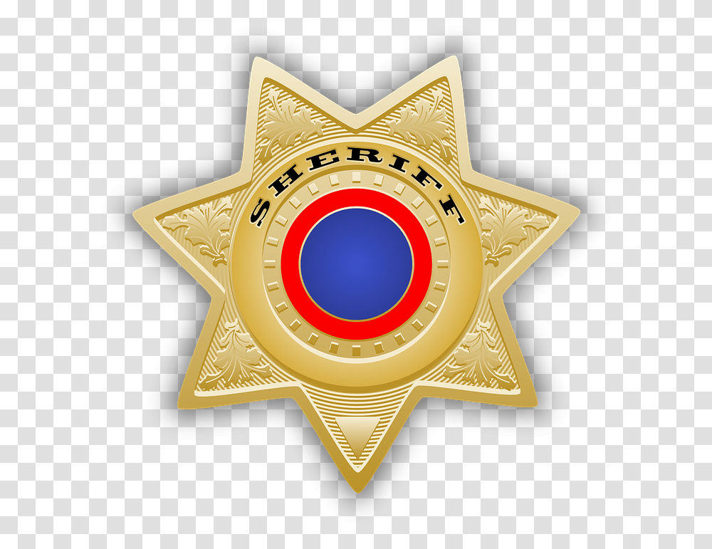 Sheriff S Star Sheriff Star Chief Law Police Police Star Badge, Logo, Trademark, Gold Transparent Png