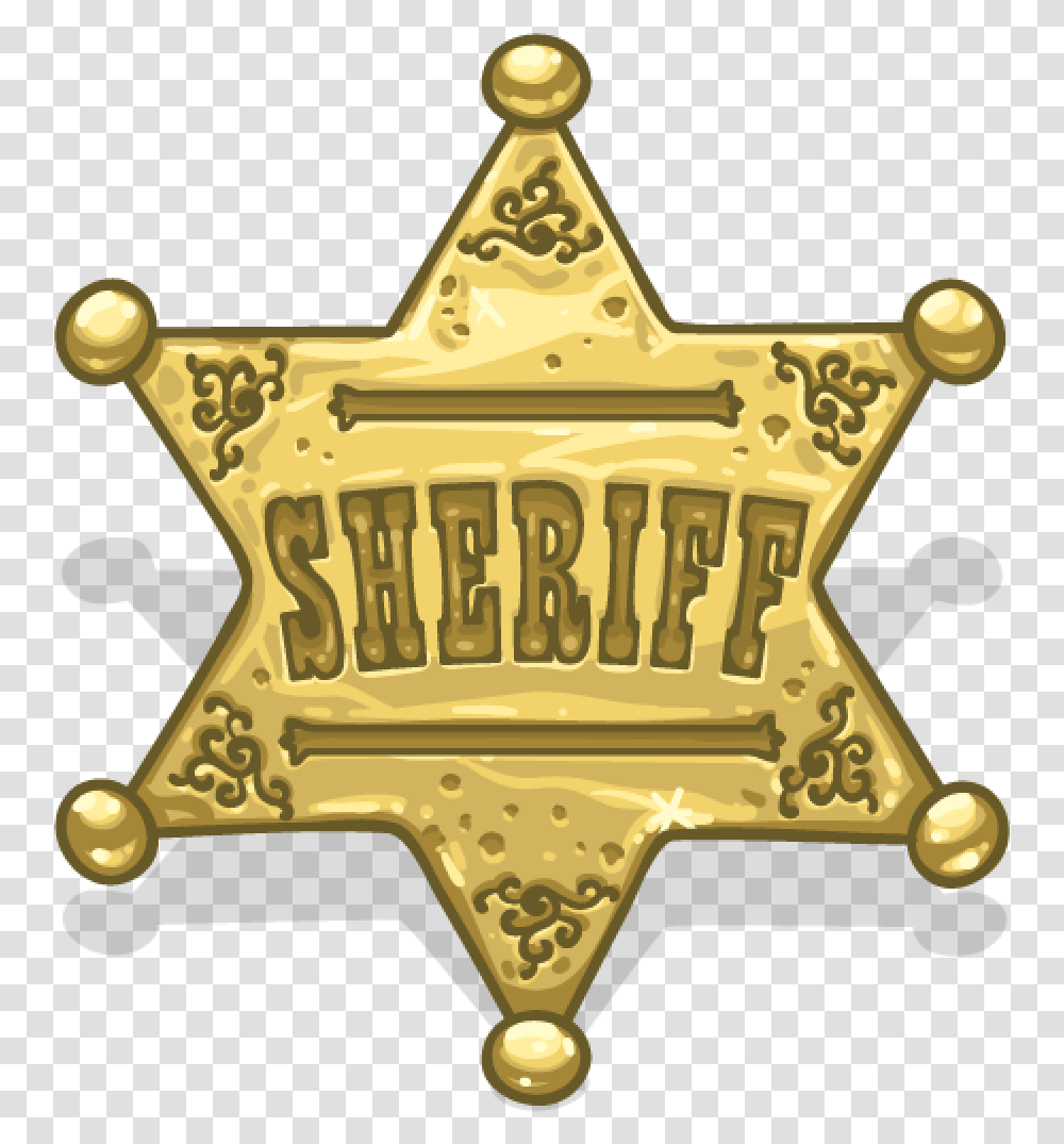 Sheriff Star 2 Image Clipart Sheriff Badge, Logo, Symbol, Trademark, Gold Transparent Png